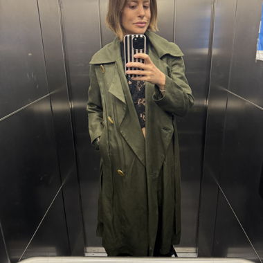 Uterqüe Linen Trench Coat