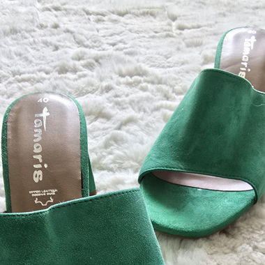 Mules à talons Tamaris vertes