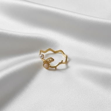 Bague Dorée Feuille d'Or