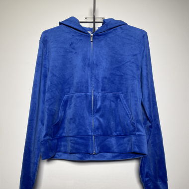 Sweat à capuche zippé bleu style Juicy Couture