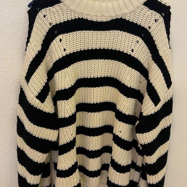 Pull tricot rayé