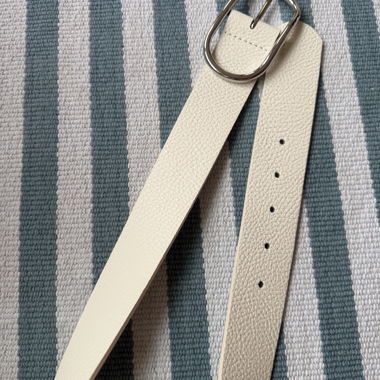 Ledergurtel cremeweiss, 88 cm 