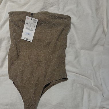 Zara Glitter Bodysuit – Size M