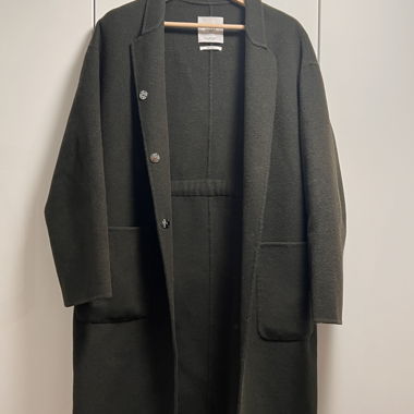 Manteau en laine Mango vert foncé