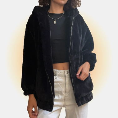 Cappotto in ecopelliccia