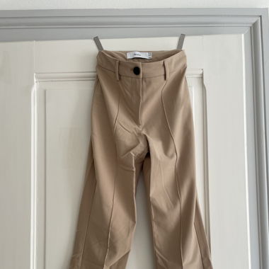 Beige Stoffhose