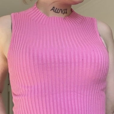 Tanktop Pink gestreift