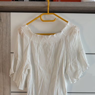 Off-Shoulder-Shirt von H&M in Weiss (Grösse 42)