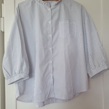 Chemise à rayures avec manches 3/4