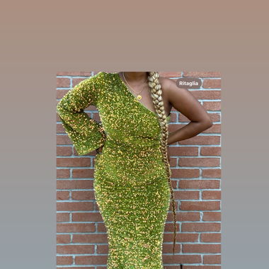 VESTITO PAETTATO USATO UNA VOLTA