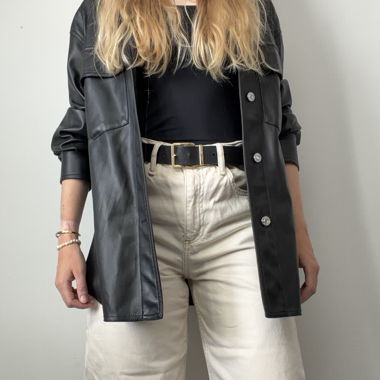 Veste en cuir artificiel