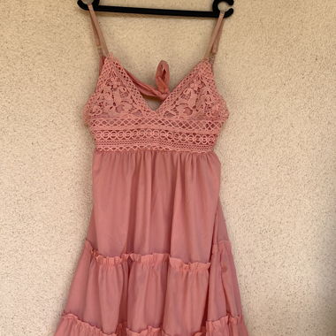Pink (Salmon) Lace Dress