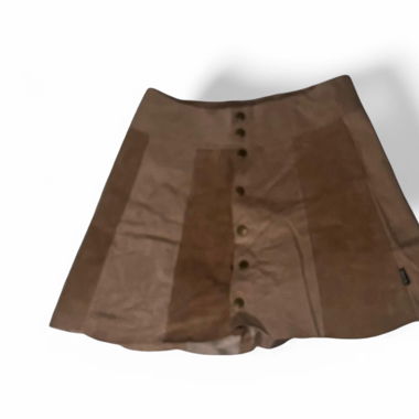 Tan suede mini skirt 