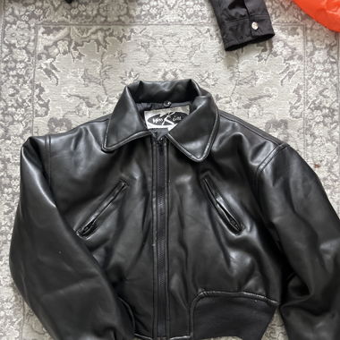 Bomber leder jacke