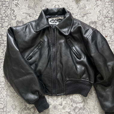 Bomber leder jacke