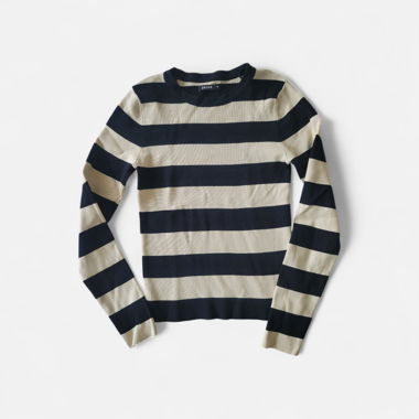 Maglione a maniche lunghe a righe