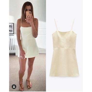 Zara Strappy Linen Blend jumpsuit dress
