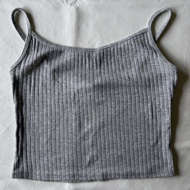 Top grigio a costine di Tally Weijl