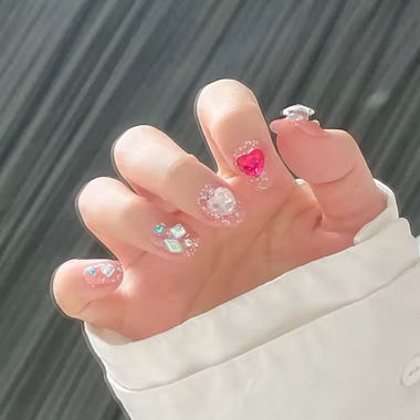 Neue Glitzer Steine Nägel