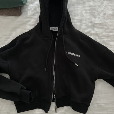 Black Zip Hoodie WRSTBHVR