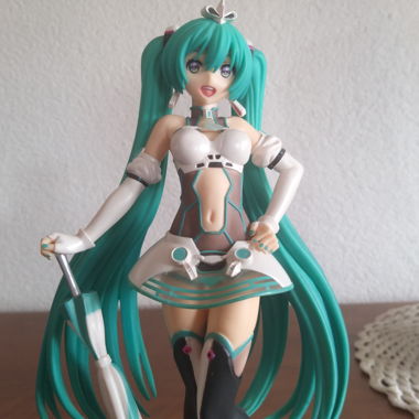 Racing Miku 2012 Anime-Figur mit türkisfarbenen Zwillingszöpfen