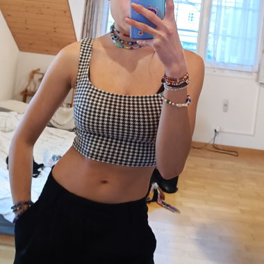 Crop Top gemustert 