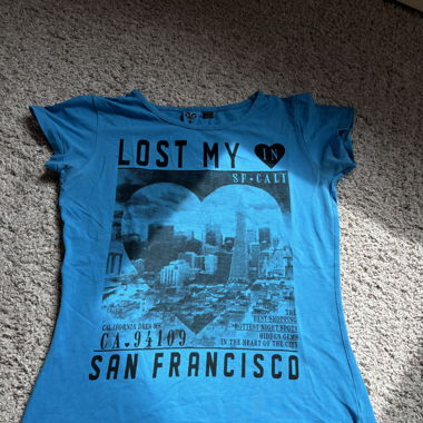 Basic T-Shirt mit bedruck san Francisco 