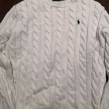 Polo Ralph Lauren Zopfmuster Pullover weiss