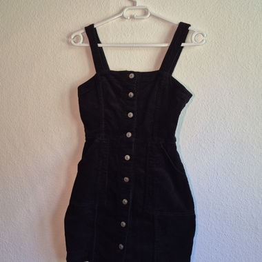 Abito in velluto a coste H&M nero Gr. 34