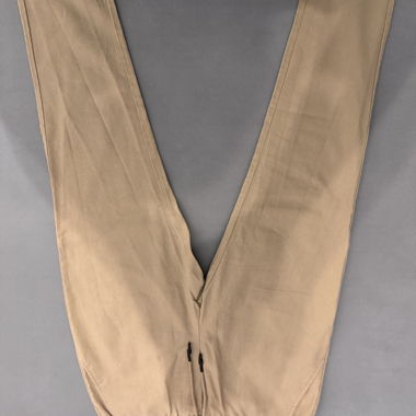 Pantaloni beige in cotone/lino con vita elastica