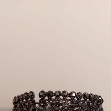 Bracelet large gris foncé