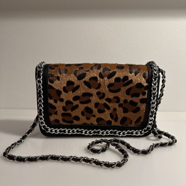 Leoparden gemusterte Handtasche
