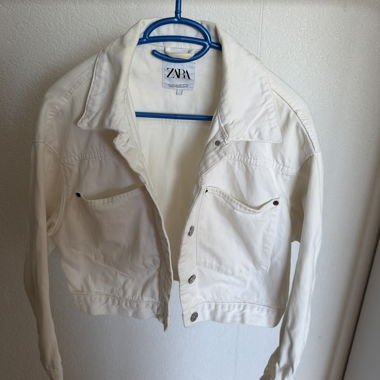White Denim Jacket by Zara