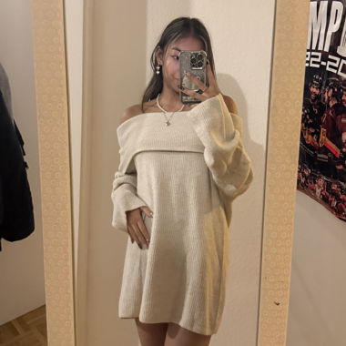 Pull Oversize Robe Beige