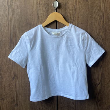 Crop-Top-White T-shirt 