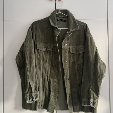 ZARA Cord Jacket / Shirt Olive Green