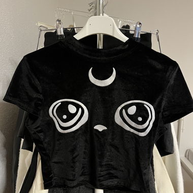 Gothic cat croptop