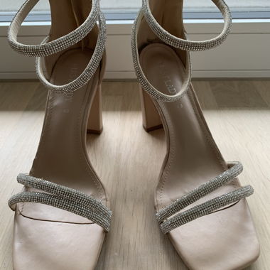 Keilabsatzsandale beige Gr 40