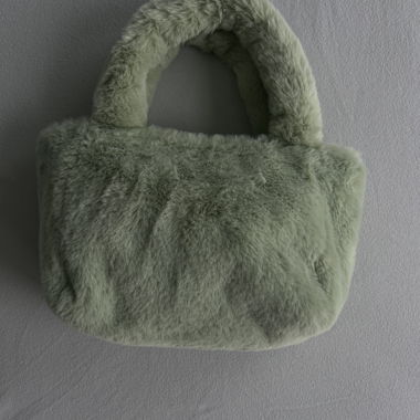 Fluffy faux fur handbag
