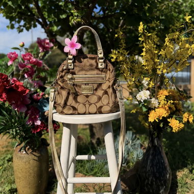 Borsa a mano Coach monogramma vintage