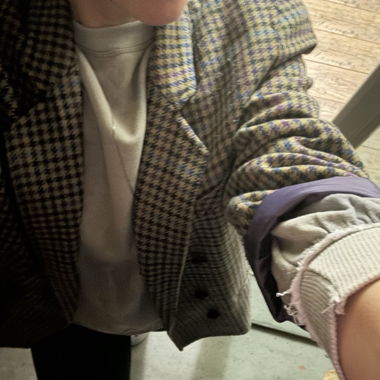 Vintage Wool Blazer Karo