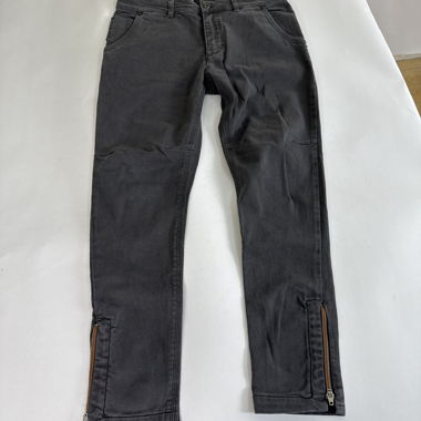 Grey zip-hem jeans