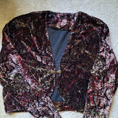 Velvet Jacket with Gold Buckle