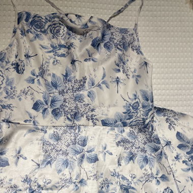 Cider: floral blue dress