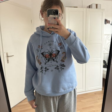 baby blue hoodie