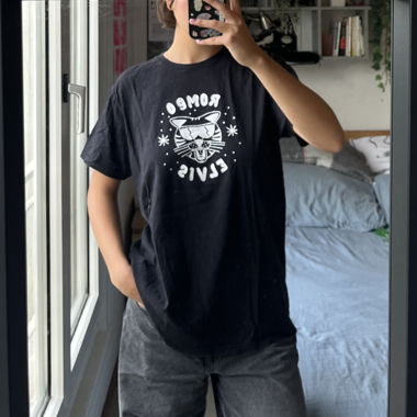 T shirt noir Roméo Elvis