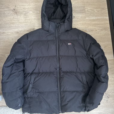 Black Puffer Jacket with Hood