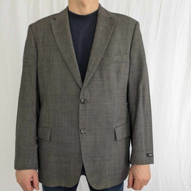 BOSS Herren Sakko Gr. 58 Grau, Wolle