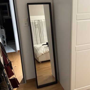 IKEA NISSEDAL Spiegel 40x150 cm schwarz