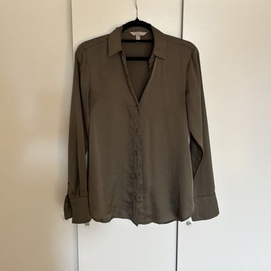 Dark green long-sleeve shirt